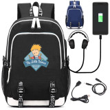 The little Prince USB charging mochila students Backpack