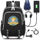 The little Prince USB charging mochila students Backpack