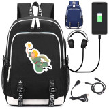 The little Prince USB charging mochila students Backpack