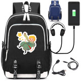 The little Prince USB charging mochila students Backpack