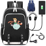 The little Prince USB charging mochila students Backpack