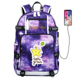 The little Prince usb charging travel canvas Backpack