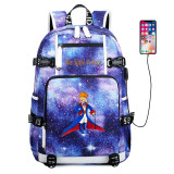 The little Prince usb charging travel canvas Backpack