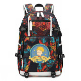 The little Prince usb charging travel canvas Backpack