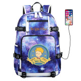 The little Prince usb charging travel canvas Backpack