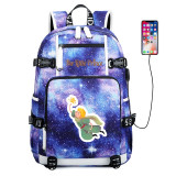 The little Prince usb charging travel canvas Backpack