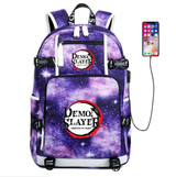 Anime Demon Slayer: Kimetsu no Yaiba Usb Charge Backpack
