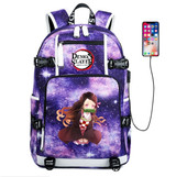 Anime Demon Slayer: Kimetsu no Yaiba Usb Charge Backpack