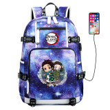 Anime Demon Slayer: Kimetsu no Yaiba Usb Charge Backpack