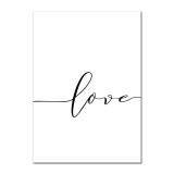 Love Poster Couple Holding Hands Painting Black And White Wall Art Canvas !