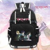 Noragami Yukine Yato Printing Anime Black Backpack