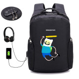 Japan anime Adventure Time USB Charge Anti Theft Backpack