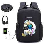 Japan anime Adventure Time USB Charge Anti Theft Backpack