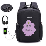 Japan anime Adventure Time USB Charge Anti Theft Backpack