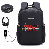 Japan anime Adventure Time USB Charge Anti Theft Backpack