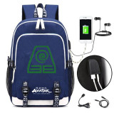 Avatar The Last Airbender canvas USB Charging laptop Backpack