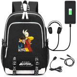 Avatar The Last Airbender canvas USB Charging laptop Backpack