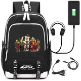 Avatar The Last Airbender canvas USB Charging laptop Backpack