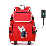 Game Hollow Knight canvas School Bardoon USB charging Laptop Backpack