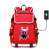 Game Hollow Knight canvas School Bardoon USB charging Laptop Backpack