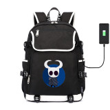 Game Hollow Knight canvas School Bardoon USB charging Laptop Backpack