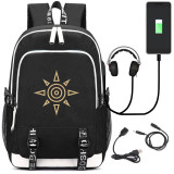 Digimon Adventure canvas USB Charging school Backpack