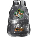 Chinese Kung-fu star Bruce Lee canvas backpack