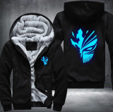 Death hoodie Anime hiphop Luminous Thick Zipper Men Sweatshirts