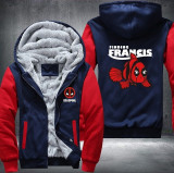 Deadpool Fish Men's Women's Printing Pattern Thicken Fleece Zipper Hoodies