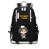 Anime Stranger Things USB Charging Laptop Backpack