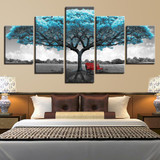 Blue Tree Canvas Painting