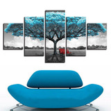 Blue Tree Canvas Painting