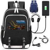 Jurassic World USB charging mochila students Backpack