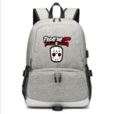 Friday the 13th Jason Voorhees usb charging canvas Laptop Backpack