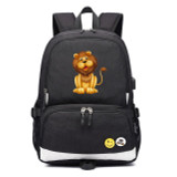Children's The Lion King Simba usb charging canvas Laptop Backpack