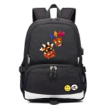 Teenagers Crash Bandicoot usb charging canvas Backpack