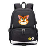 Teenagers Crash Bandicoot usb charging canvas Backpack
