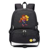 Teenagers Crash Bandicoot usb charging canvas Backpack