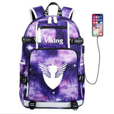 Viking Valknut Symbol usb charging canvas Laptop Backpack