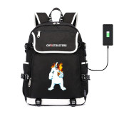 Kid's Ghostbusters usb charging canvas Laptop Backpack
