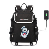 Kid's Ghostbusters usb charging canvas Laptop Backpack