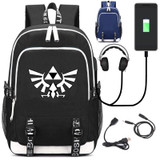 Legend of Zelda Winged Triforce USB charging Backpack