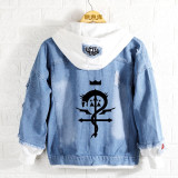 Fullmetal Alchemist Anime Edward Elric Fashion Denim Jacket