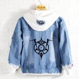 Fullmetal Alchemist Anime Edward Elric Fashion Denim Jacket