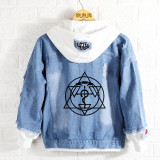 Fullmetal Alchemist Anime Edward Elric Fashion Denim Jacket
