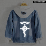 Fullmetal Alchemist Anime Edward Elric Fashion Denim Jacket