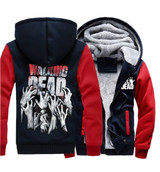 The Walking Dead Streetwear Printing Pattern Thicken Fleece Zipper Hoodies Jacket