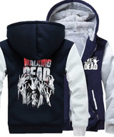 The Walking Dead Streetwear Printing Pattern Thicken Fleece Zipper Hoodies Jacket