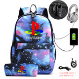 PS4 Play Station 4 USB Anti-theft lock Backpacks with pen bag