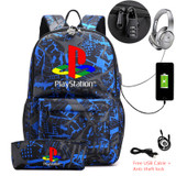 PS4 USB Anti-theft lock Backpacks with pen bag